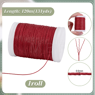 Waxed Polyester Cord YC-WH0018-01D-1