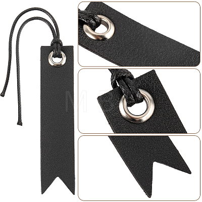 CRASPIRE 8Pcs 2 Colors Leather Bookmarks AJEW-CP0007-57-1