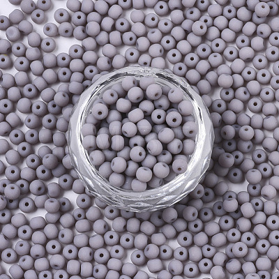 Frosted Colours Glass Beads SEED-S040-03A-06-1