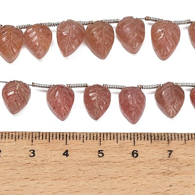 Natural Strawberry Quartz Carved Beads Strands GG-CBA0C95-E02-01-1