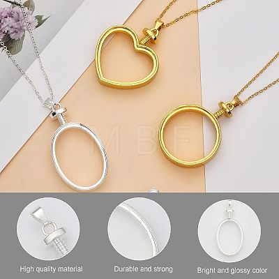 10Pcs 10 Style Zinc Alloy Pendant Cabochon Settings FIND-CA0005-85-1