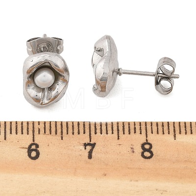 304 Stainless Steel Stud Earrings EJEW-S246-06P-1