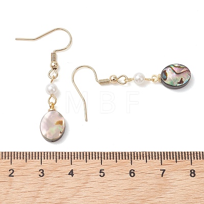 Natural Paua Shell Dangle Earrings EJEW-JE06962-1