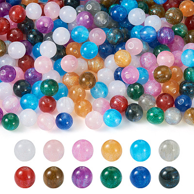 360Pcs 12 Colros Round Imitation Cat Eye Resin Beads OACR-TA0001-12-1