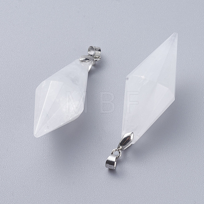 Natural Quartz Crystal Pendants G-G807-D07-1