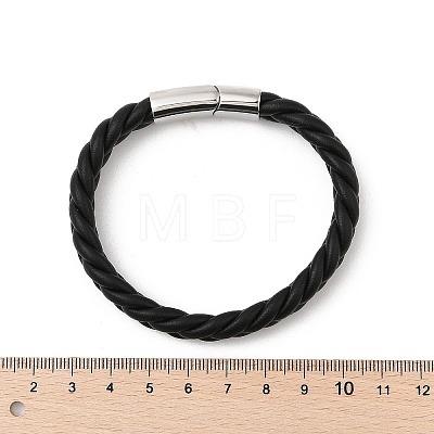 Braided Microfiber Leather Cord Bracelets for Men BJEW-Z081-13P-02-1