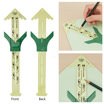 Gorgecraft Sliding Gauge Measuring Sewing Ruler Tool and Plastic 5-in-1 Sliding Gauge TOOL-GF0001-28-1