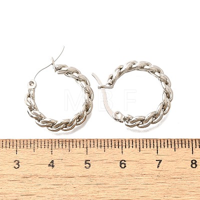 201 Stainless Steel Hoop Earrings EJEW-Q026-14P-B-1