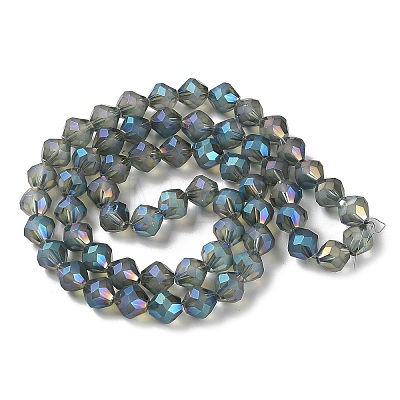 Electroplate Transparent Glass Beads Strands EGLA-I019-FR03-1