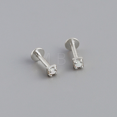 925 Sterling Silver with Synthetic Opal Cartilage Earrings FS-WG3DFDB-12-1