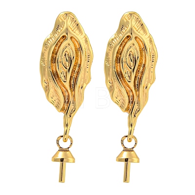 Rack Plating Brass Studs Earrings Finding KK-T072-09G-1