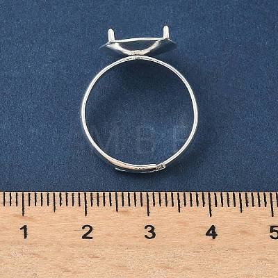 Adjustable Brass 4 Prong Ring Settings KK-K414-04C-S-1
