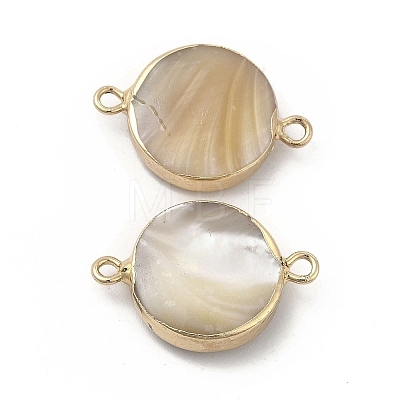 Natural Trochid Shell Connector Charms PEAR-P004-54KCG-1