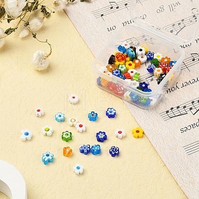 Handmade Millefiori Glass Beads LK-YW0001-05-1