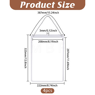 Erasable PVC Hanging Price Tags with Rope CDIS-WH0021-069D-02-1