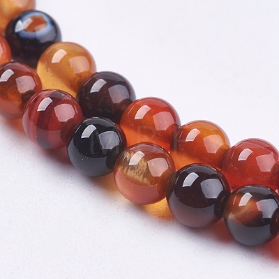 Natural Agate Bead Strands X-G-R173-4mm-05-1