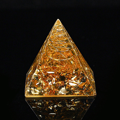 Orgonite Pyramid Resin Display Decorations X-G-PW0005-05H-1