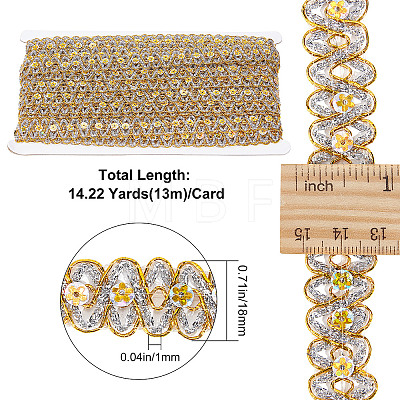 Waved Paillette Lace Trims OCOR-WH0070-13B-1