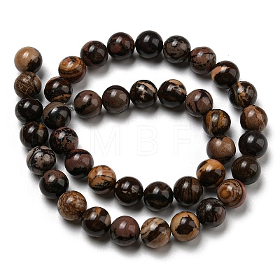 Natural Rhodonite Round Beads Strands G-R494-A21-04-1