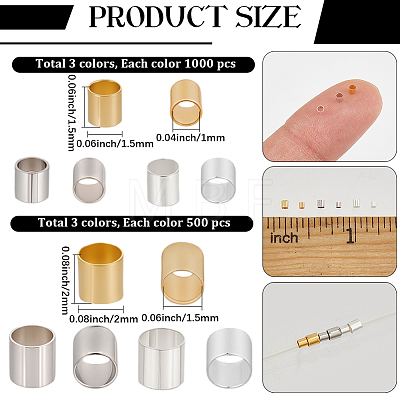 4500Pcs Brass Crimp Beads KK-PA0001-12-1