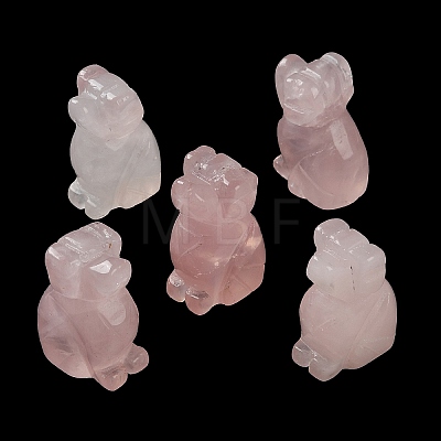 Natural Rose Quartz Carved Healing Figurines G-B062-03D-1