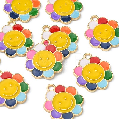 Alloy Enamel Pendants ENAM-YW0002-26LG-1