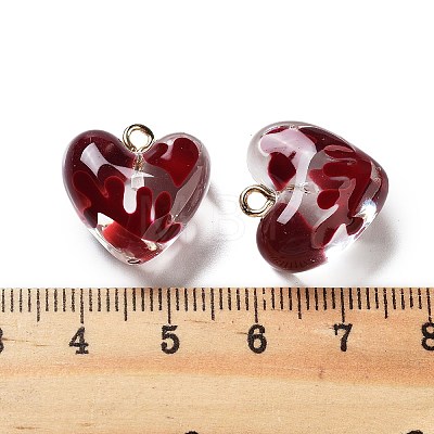 Transparent Resin Enamel Pendants RESI-D076-01B-1