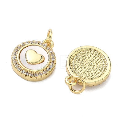 Brass Micro Pave Cubic Zirconia Pendants KK-A282-01G-02-1