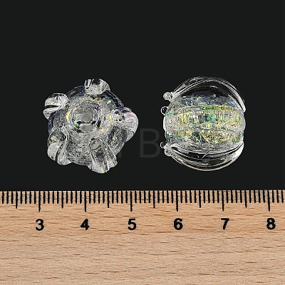 Handmade Gold Foil Lampwork Glass Beads FOIL-K003-03C-1