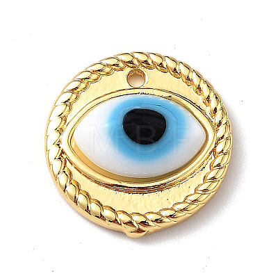 Handmade Lampwork Evil Eye Pendants ZIRC-L102-15G-03-1