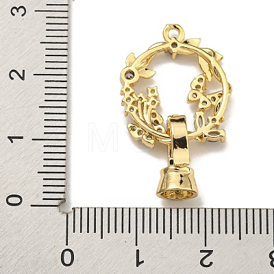 Brass Micro Pave Cubic Zirconia Fold Over Clasps KK-U037-25G-01-1