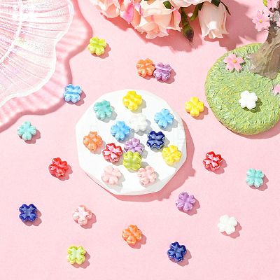 30Pcs 10 Colors Handmade Porcelain Beads PORC-FS0001-51-1