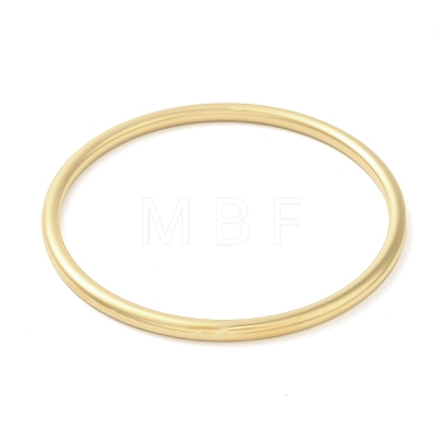 Ion Plating(IP) 304 Stainless Steel Simple Roung Ring Bangles for Women BJEW-F461-01G-G-1