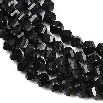 Natural Black Tourmaline Beads Strands G-P611-C37-01-1