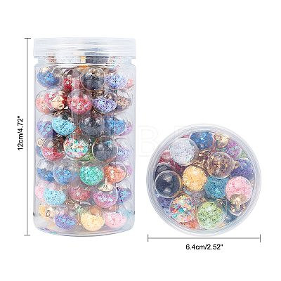 Glass Ball Pendants GLAA-PH0007-58-1