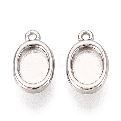304 Stainless Steel Pendant Cabochon Settings STAS-N114-47P-1