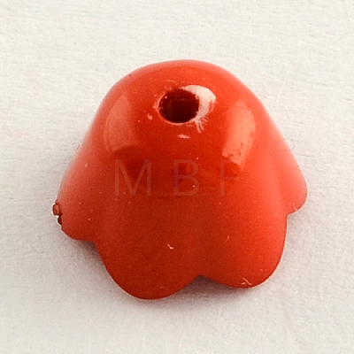 Opaque Acrylic Flower Bead Caps X-SACR-Q099-M45-1