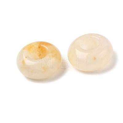 Natural Yellow Jade European Beads G-G740-14x8mm-43-1