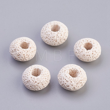 Natural Dyed Lava Rock European Beads G-E477-A11-1