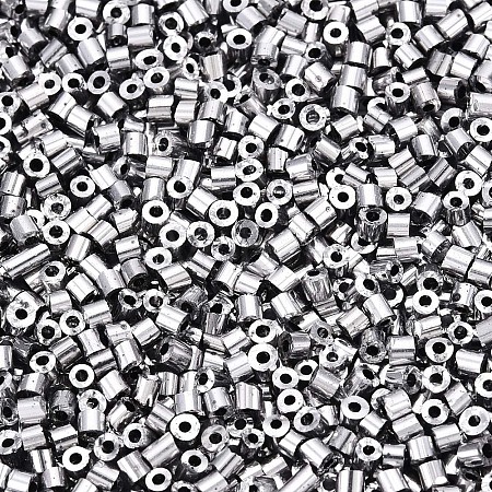 Electroplate Glass Cylinder Beads SEED-Q036-01A-B04-1