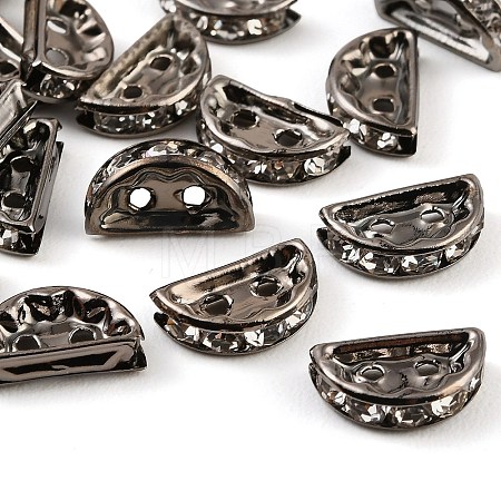 Brass Crystal Rhinestone Spacer Bars RB-T019-02A-B-1