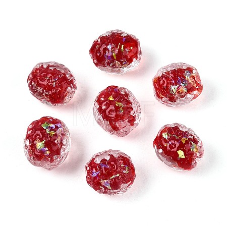 Handmade Foil Glass Beads FOIL-N029-10D-1