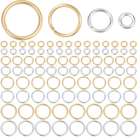 900Pcs 8 Styles 304 Stainless Steel Jump Rings STAS-BBC0010-64-1