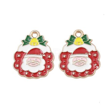 Christmas Alloy Enamel Pendants FIND-I067-02KCG-12-1