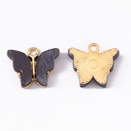 Alloy Acrylic Pendants ENAM-R136-01J-1