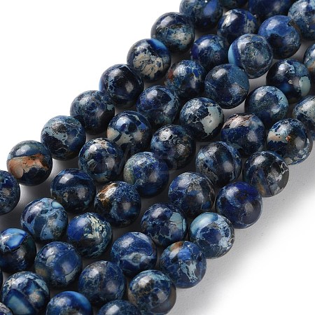 Dyed Natural Regalite/Imperial Jasper/Sea Sediment Jasper Beads Strands G-B124-C01-11-1