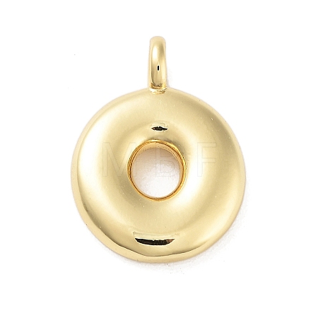 Rack Plating Brass Balloon Letter Pendants KK-C050-01G-O-1