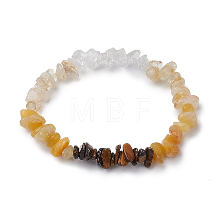 Gemstone Stretch Bracelet BJEW-JB11012-06-1