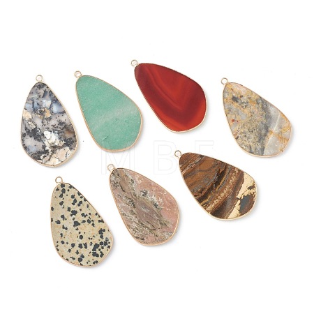 Natural Mixed Gemstone Pendants G-B009-08G-1