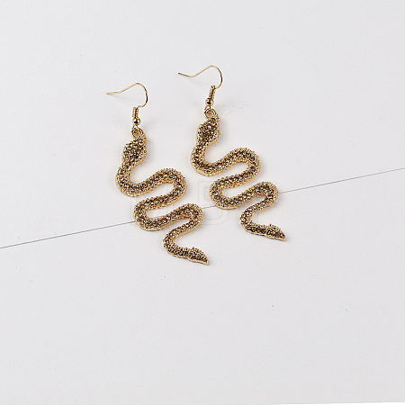 Alloy Rhinestone Dangle Earrings FS-WGB3D7E-08-1